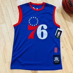 Blue and Red Philadelphia 76ers Basketball Jersey